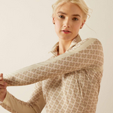 Ariat Ladies Sunstopper 3.0 1/4 Zip Baselayer in Almond Milk